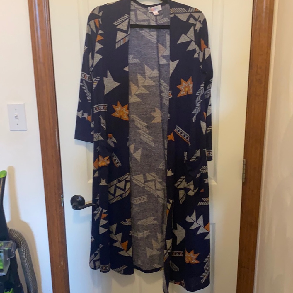 Aztec print LuLaRoe long cardigan